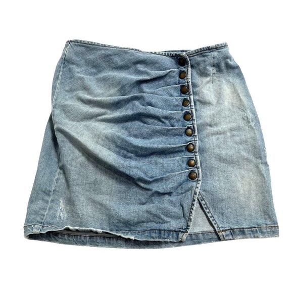 Retrofete Willa Skirt in Light Blue Stone - Picture 1 of 5